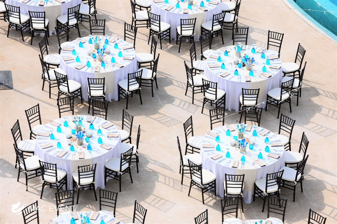 Disminución marca tema Round Table Rentals for Weddings - Puerto Vallarta Weddings